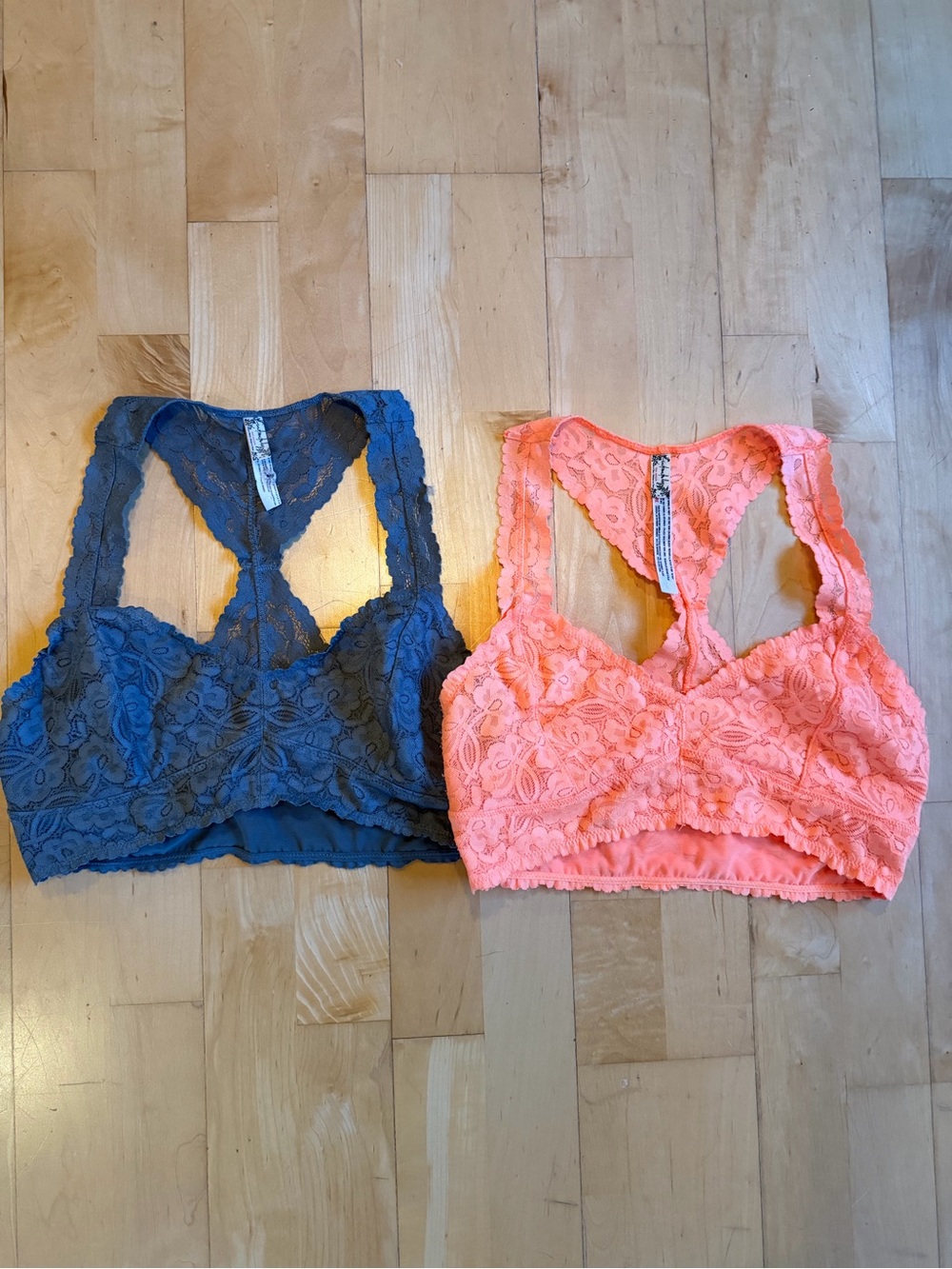 2 Free People Lace Bralettes